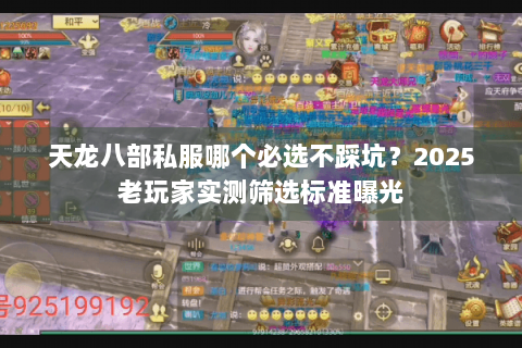 天龙八部私服哪个必选不踩坑？2025老玩家实测筛选标准曝光