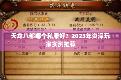 天龙八部哪个私服好？2023年资深玩家实测推荐
