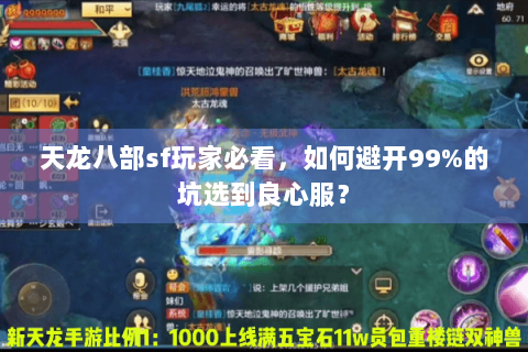 天龙八部sf玩家必看,如何避开99%的坑选到良心服? 天龙八部sf玩家必看,如何避开99%的坑选到良心服?