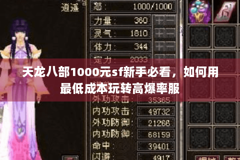 天龙八部1000元sf新手必看,如何用最低成本玩转高爆率服 天龙八部1000元sf新手必看,如何用最低成本玩转高爆率服