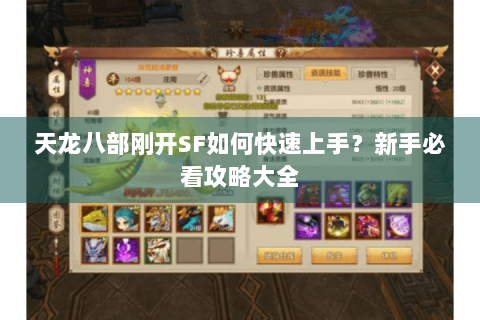 天龙八部刚开SF如何快速上手?新手必看攻略大全 天龙八部刚开SF如何快速上手?新手必看攻略大全