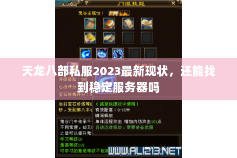 天龙八部私服2023最新现状，还能找到稳定服务器吗
