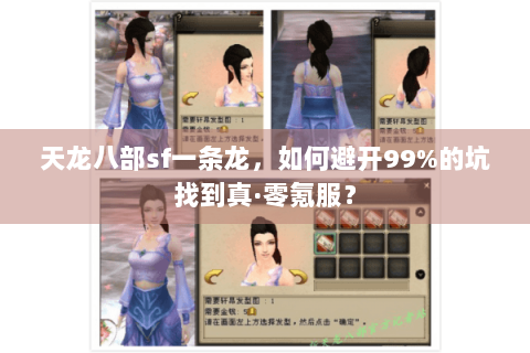 天龙八部sf一条龙,如何避开99%的坑找到真·零氪服? 天龙八部sf一条龙,如何避开99%的坑找到真·零氪服?