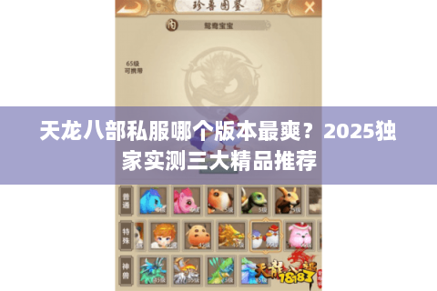 天龙八部私服哪个版本最爽?2025独家实测三大精品推荐 天龙八部私服哪个版本最爽?2025独家实测三大精品推荐