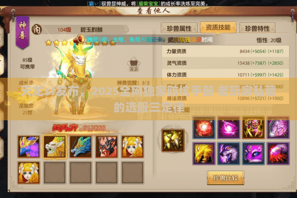 天龙sf发布，2025全网独家防坑手册 老玩家私藏的选服三定律