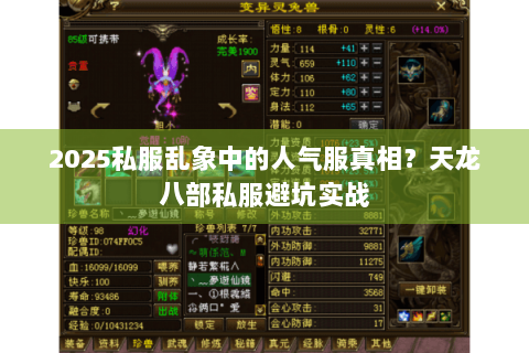 2025私服乱象中的人气服真相?天龙八部私服避坑实战 2025私服乱象中的人气服真相?天龙八部私服避坑实战