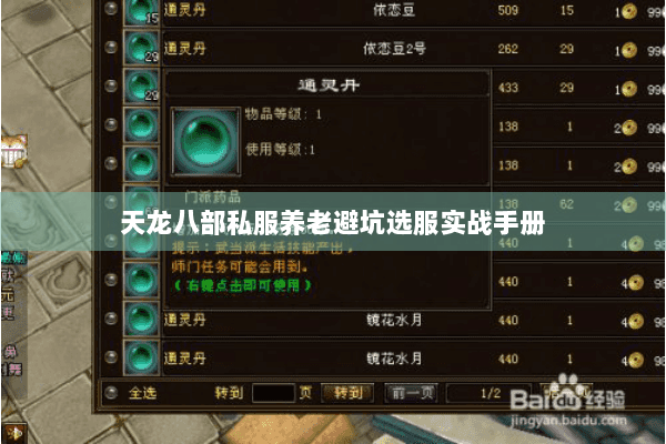 天龙八部私服养老避坑选服实战手册