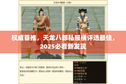 权威首推，天龙八部私服横评选最佳，2025必看新发现
