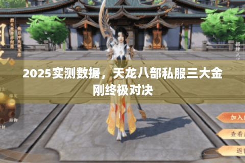 2025实测数据，天龙八部私服三大金刚终极对决