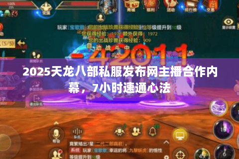 2025天龙八部私服发布网主播合作内幕，7小时速通心法