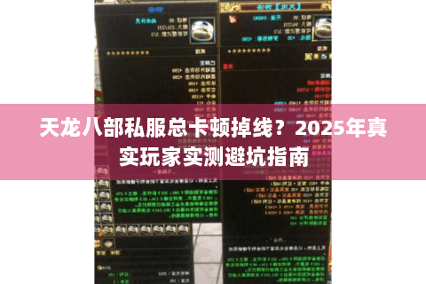 天龙八部私服总卡顿掉线？2025年真实玩家实测避坑指南