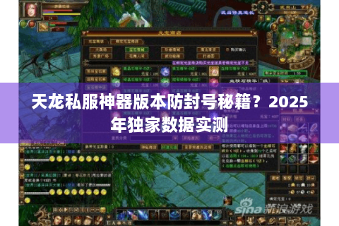 天龙私服神器版本防封号秘籍?2025年独家数据实测 天龙私服神器版本防封号秘籍?2025年独家数据实测