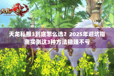 天龙私服3到底怎么选?2025年避坑指南实测这3种方法稳赚不亏 天龙私服3到底怎么选?2025年避坑指南实测这3种方法稳赚不亏
