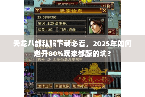 天龙八部私服下载必看，2025年如何避开80%玩家都踩的坑？