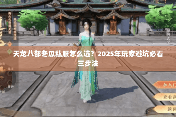 天龙八部冬瓜私服怎么选？2025年玩家避坑必看三步法