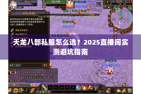 天龙八部私服怎么选?2025直播间实测避坑指南 天龙八部私服怎么选?2025直播间实测避坑指南