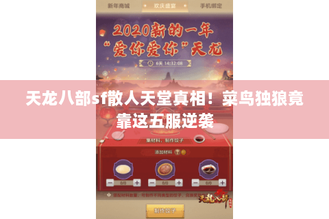 天龙八部sf散人天堂真相！菜鸟独狼竟靠这五服逆袭