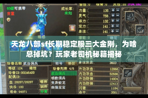 天龙八部sf长期稳定服三大金刚,为啥总掉坑?玩家老司机秘籍揭秘 天龙八部sf长期稳定服三大金刚,为啥总掉坑?玩家老司机秘籍揭秘