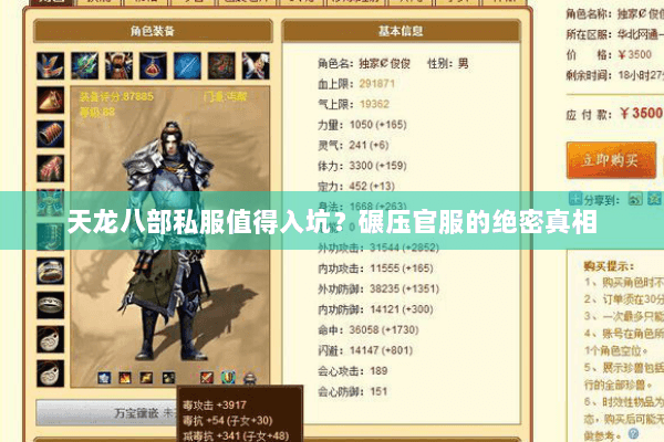 天龙八部私服值得入坑?碾压官服的绝密真相 天龙八部私服值得入坑?碾压官服的绝密真相