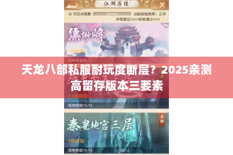 天龙八部私服耐玩度断层？2025亲测高留存版本三要素