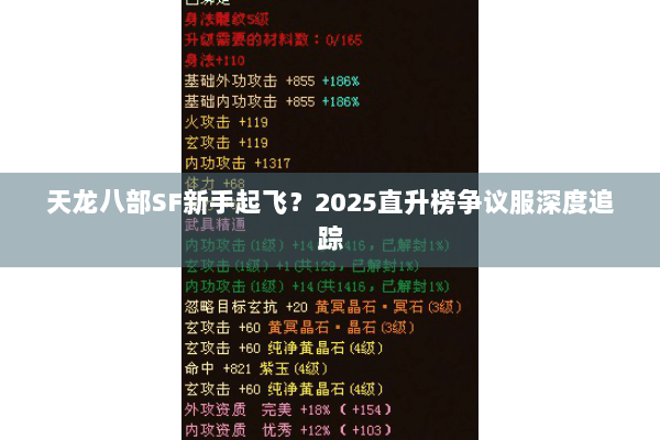 天龙八部SF新手起飞？2025直升榜争议服深度追踪