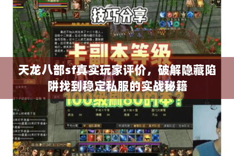 天龙八部sf真实玩家评价，破解隐藏陷阱找到稳定私服的实战秘籍
