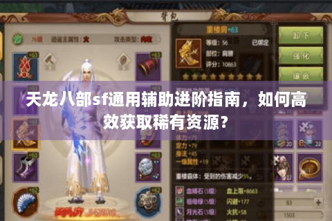 天龙八部sf通用辅助进阶指南,如何高效获取稀有资源? 天龙八部sf通用辅助进阶指南,如何高效获取稀有资源?