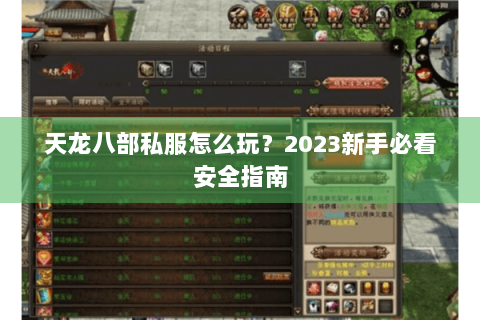 天龙八部私服怎么玩？2023新手必看安全指南