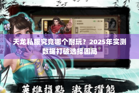天龙私服究竟哪个耐玩?2025年实测数据打破选择困局 天龙私服究竟哪个耐玩?2025年实测数据打破选择困局