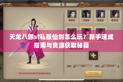 天龙八部sf私服仙剑怎么玩？新手速成指南与资源获取秘籍