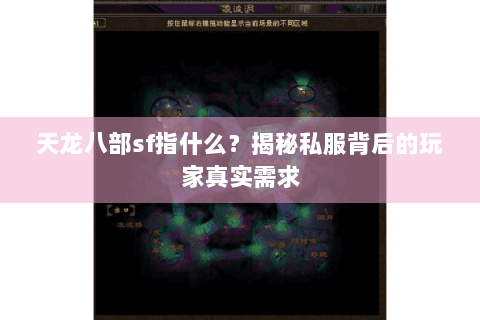 天龙八部sf指什么?揭秘私服背后的玩家真实需求 天龙八部sf指什么?揭秘私服背后的玩家真实需求