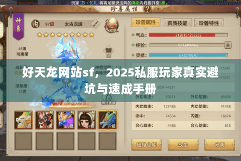 好天龙网站sf,2025私服玩家真实避坑与速成手册 好天龙网站sf,2025私服玩家真实避坑与速成手册