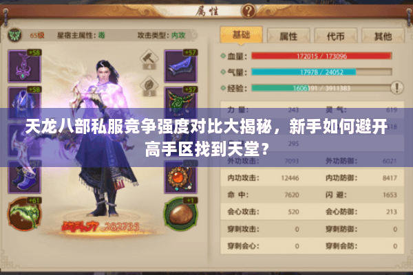 天龙八部私服竞争强度对比大揭秘，新手如何避开高手区找到天堂？