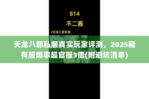天龙八部私服真实玩家评测,2025稀有服爆率超官服3倍(附避坑清单) 天龙八部私服真实玩家评测,2025稀有服爆率超官服3倍(附避坑清单)