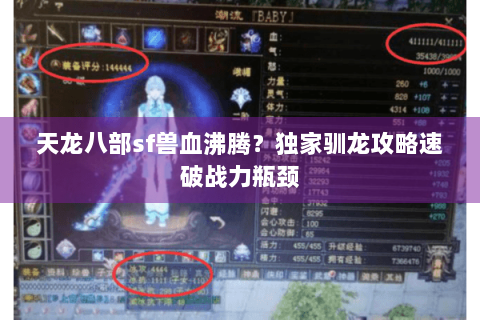 天龙八部sf兽血沸腾?独家驯龙攻略速破战力瓶颈 天龙八部sf兽血沸腾?独家驯龙攻略速破战力瓶颈