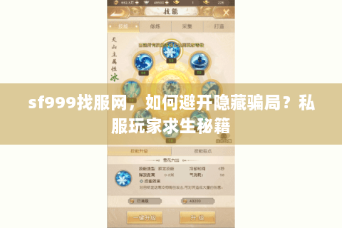sf999找服网,如何避开隐藏骗局?私服玩家求生秘籍 sf999找服网,如何避开隐藏骗局?私服玩家求生秘籍