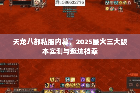 天龙八部私服内幕，2025最火三大版本实测与避坑档案