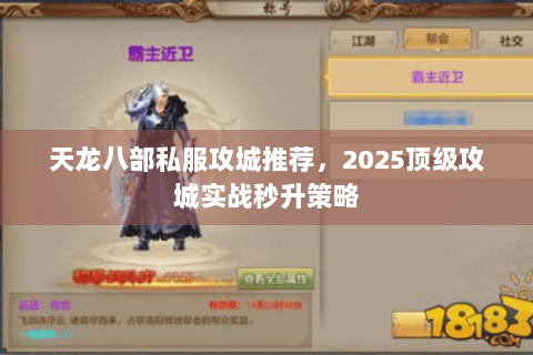 天龙八部私服攻城推荐,2025顶级攻城实战秒升策略 天龙八部私服攻城推荐,2025顶级攻城实战秒升策略