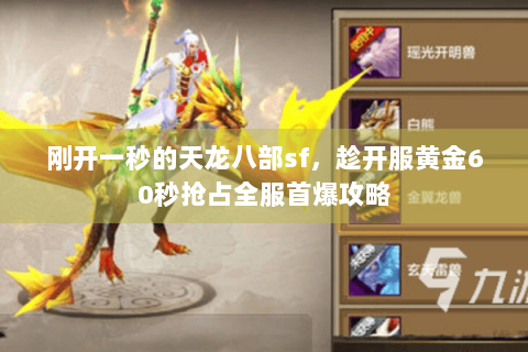 刚开一秒的天龙八部sf,趁开服黄金60秒抢占全服首爆攻略 刚开一秒的天龙八部sf,趁开服黄金60秒抢占全服首爆攻略