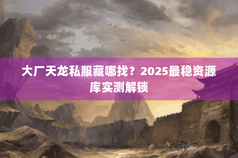 大厂天龙私服藏哪找?2025最稳资源库实测解锁 大厂天龙私服藏哪找?2025最稳资源库实测解锁
