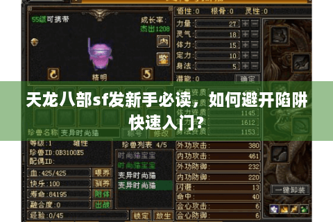 天龙八部sf发新手必读，如何避开陷阱快速入门？