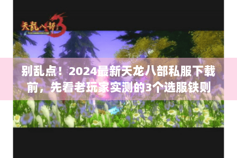 别乱点！2024最新天龙八部私服下载前，先看老玩家实测的3个选服铁则