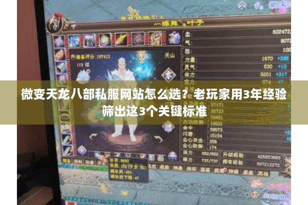 微变天龙八部私服网站怎么选？老玩家用3年经验筛出这3个关键标准