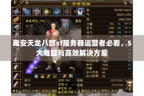 雅安天龙八部sf服务器运营者必看,5大难题与高效解决方案 雅安天龙八部sf服务器运营者必看,5大难题与高效解决方案