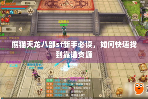 熊猫天龙八部sf新手必读，如何快速找到靠谱资源