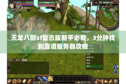 天龙八部sf复古版新手必看,3分钟找到靠谱服务器攻略 天龙八部sf复古版新手必看,3分钟找到靠谱服务器攻略