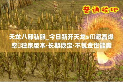 天龙八部私服_今日新开天龙sf▷超高爆率◁独家版本·长期稳定·不氪金也能爽玩