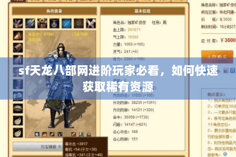 sf天龙八部网进阶玩家必看,如何快速获取稀有资源 sf天龙八部网进阶玩家必看,如何快速获取稀有资源