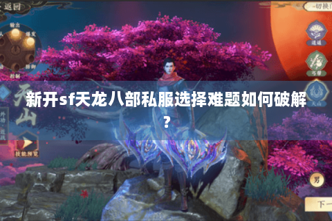 新开sf天龙八部私服选择难题如何破解? 新开sf天龙八部私服选择难题如何破解?
