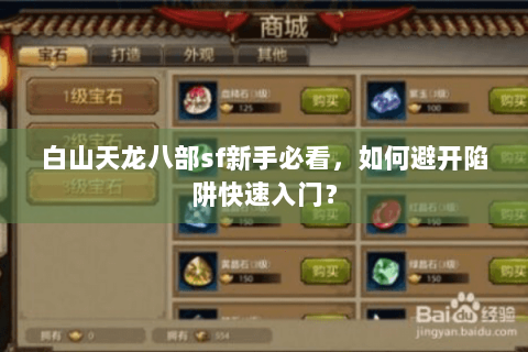 白山天龙八部sf新手必看，如何避开陷阱快速入门？